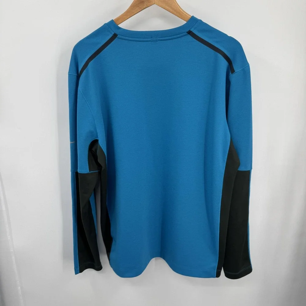 Nike Mens Pullover Large Blue‎ PGA Tour Performance Dri-FIT V-Neck Golf Athletic